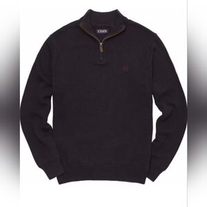 Chaps By Ralph Lauren Black Zip-Up Men's Sweater